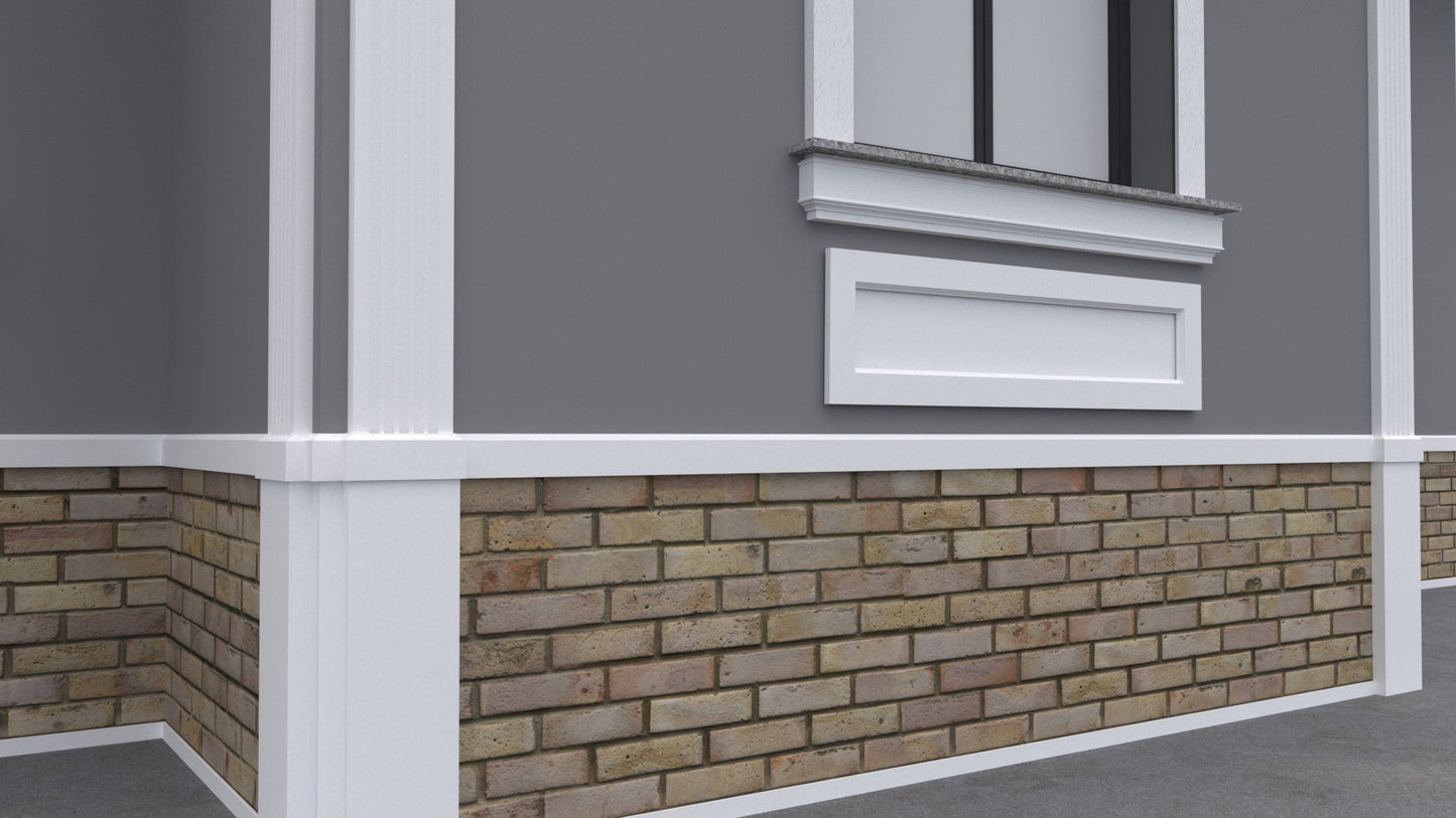 Profil decorativ clasic din polistiren pentru bază și soclu TRIMINNO-BSC0025, de dimensiuni 20x90x2000