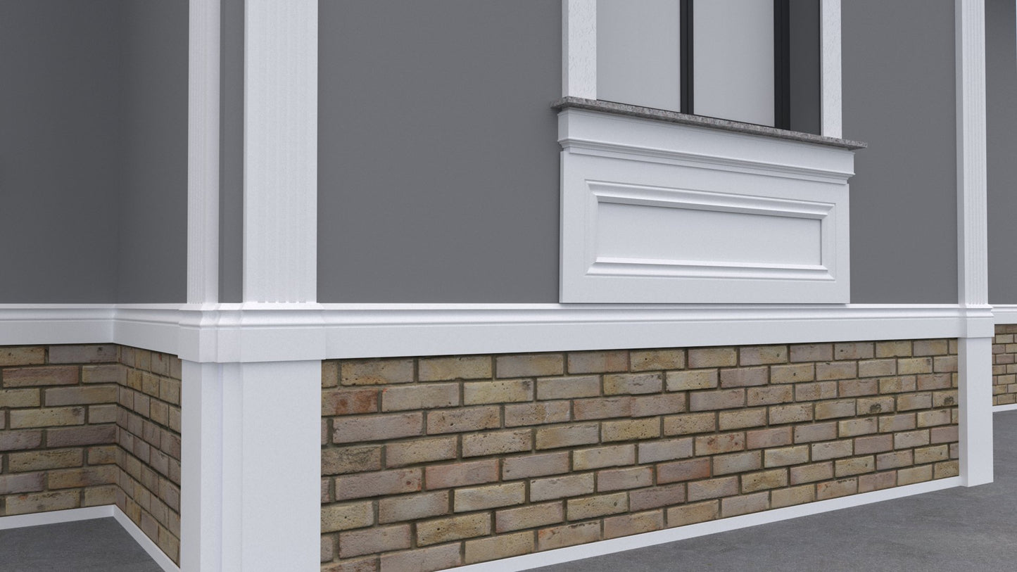 Profil decorativ clasic din polistiren pentru bază și soclu TRIMINNO-BSC0031, de dimensiuni 20x160x2000