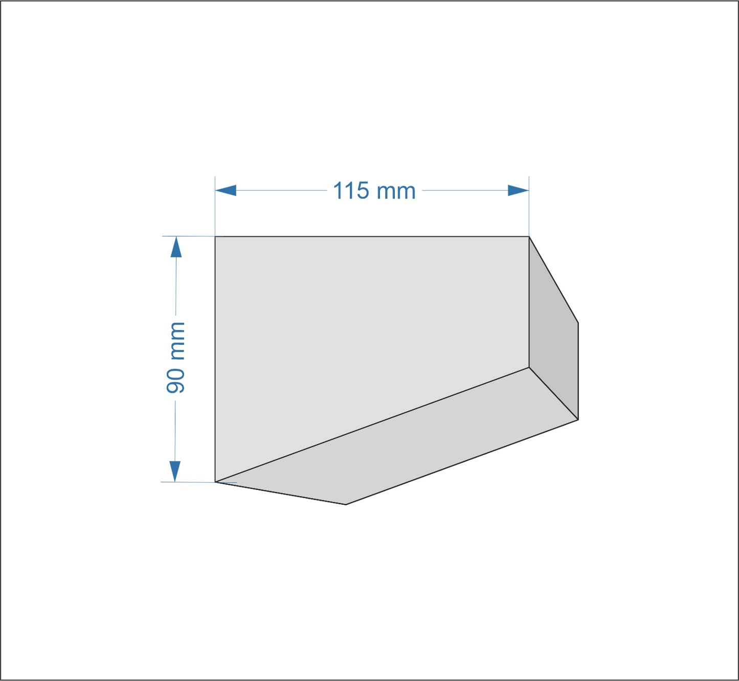Profil Decorativ din Polistiren pentru Tavane de Interior CIL0001, folosit ca si cornisa pentru Bandă LED de dimensiuni 90x115x2000