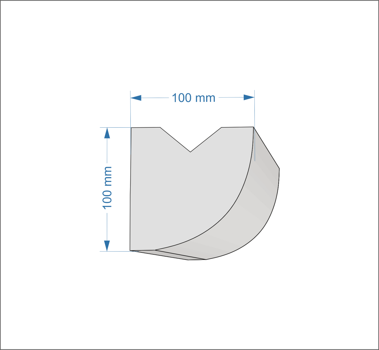 Profil Decorativ din Polistiren pentru Tavane de Interior CIL0002, folosit ca si cornisa pentru Bandă LED de dimensiuni 100x100x2000