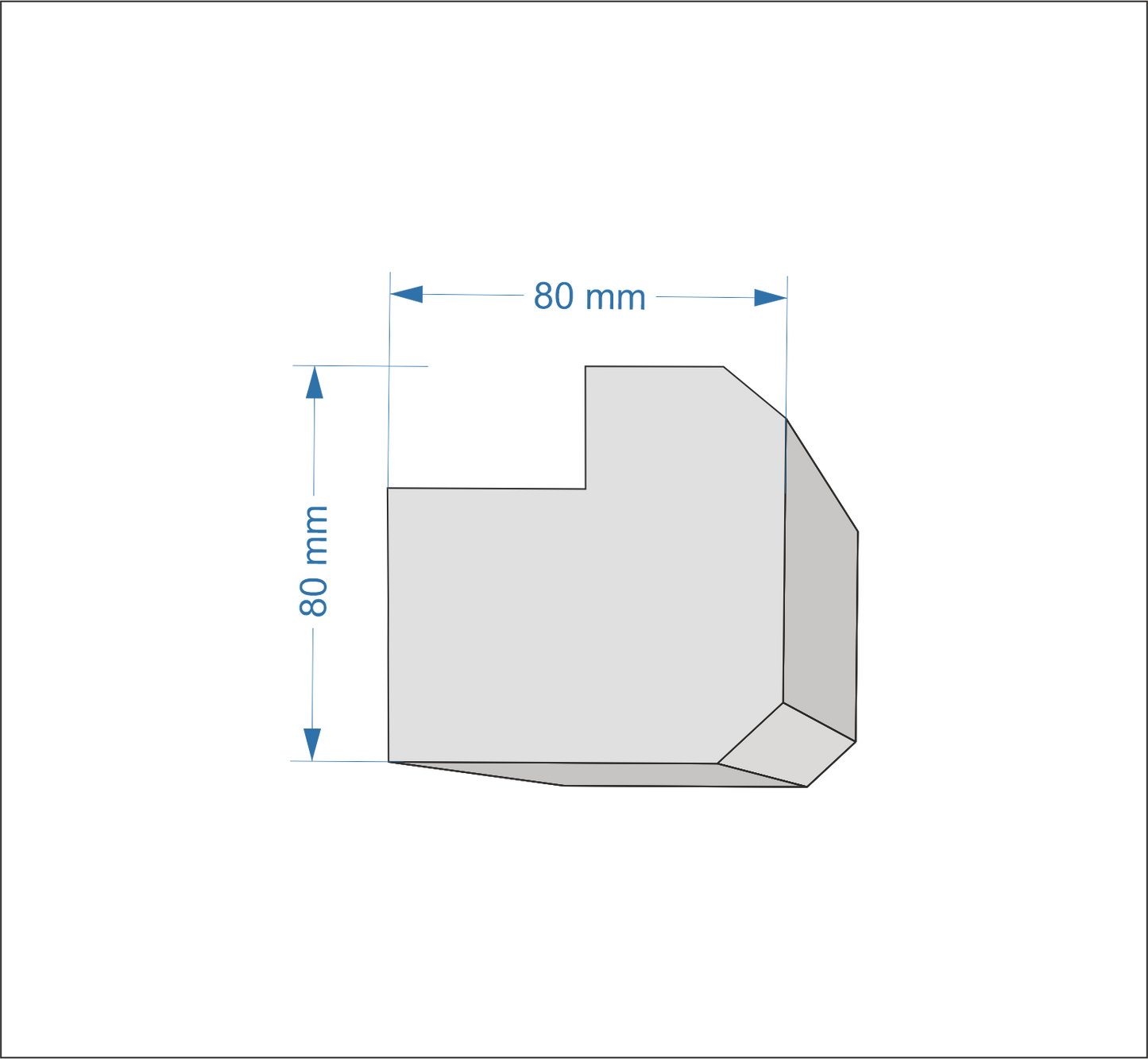 Profil Decorativ din Polistiren pentru Tavane de Interior CIL0006, folosit ca si cornisa pentru Bandă LED de dimensiuni 80x80x2000