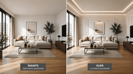 Profile din polistiren pentru LED – eleganță, lumină și design modern pentru interior