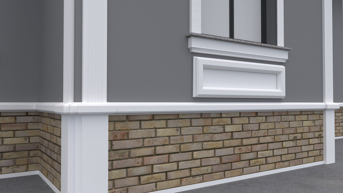 Profil decorativ din polistiren pentru  brâu, bază și ancadrament TRIMINNO-BES0013, de dimensiuni 60x110x2000