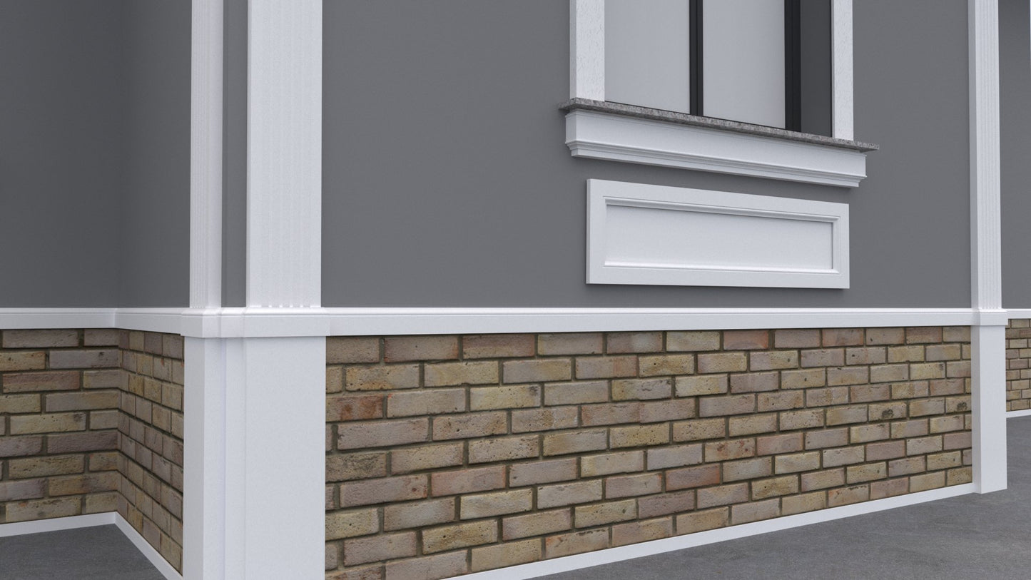 Profil decorativ clasic din polistiren pentru bază și soclu  TRIMINNO-BSC0005, de dimensiuni 20x80x2000