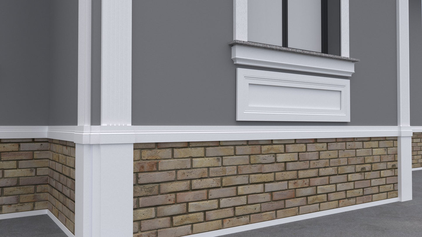 Profil decorativ clasic din polistiren pentru bază și soclu  TRIMINNO-BSC0020, de dimensiuni 20x120x2000