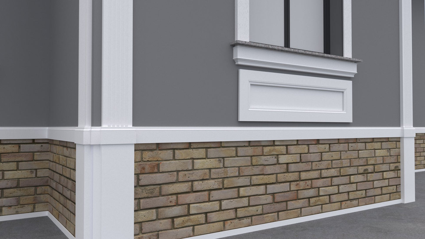 Profil decorativ clasic din polistiren pentru bază și soclu  TRIMINNO-BSC0026, de dimensiuni 20x115x2000