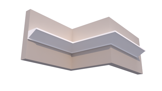 Profil Decorativ din Polistiren pentru Tavane de Interior CIS0018, folosit ca si cornisa de dimensiuni 120x80x2000