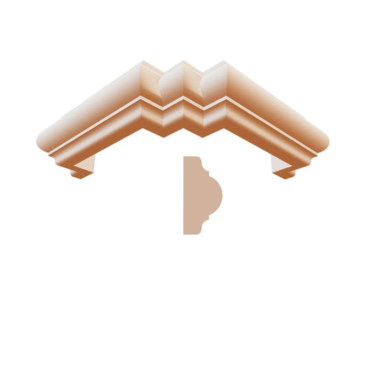 Profil decorativ din polistiren pentru  brâu, bază și ancadrament TRIMINNO-BES0011, de dimensiuni 60x120x2000