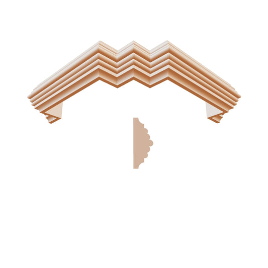 Profil decorativ din polistiren pentru  brâu, bază și ancadrament TRIMINNO-BES0004,de dimensiuni 35x90x2000