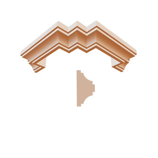 Profil decorativ din polistiren pentru  brâu, bază și ancadrament TRIMINNO-BES0005,de dimensiuni 55x110x2000