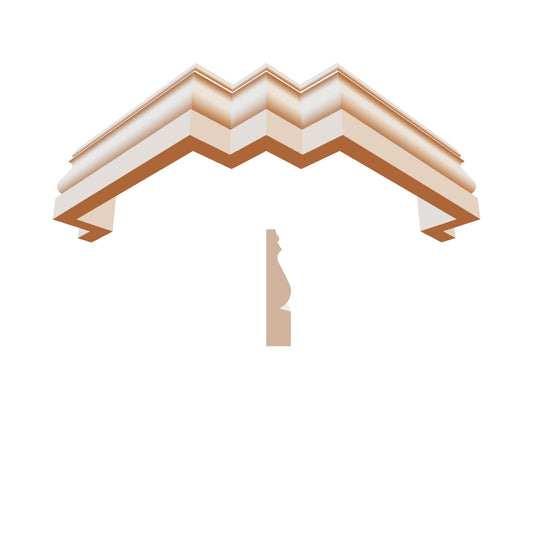 Profil decorativ clasic din polistiren pentru bază și soclu  TRIMINNO-BSC0007, de dimensiuni 20x95x2000