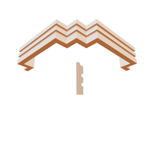 Profil decorativ simplu din polistiren pentru bază și soclu  TRIMINNO-BSS0004, de dimensiuni 20x95x2000