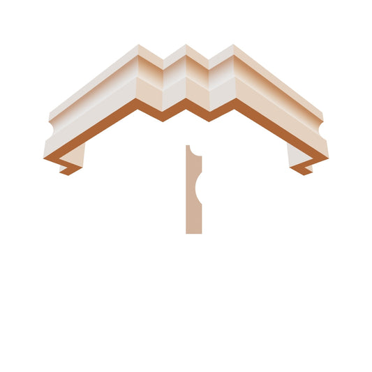 Profil decorativ simplu din polistiren pentru bază și soclu  TRIMINNO-BSS0010, de dimensiuni 20x110x2000