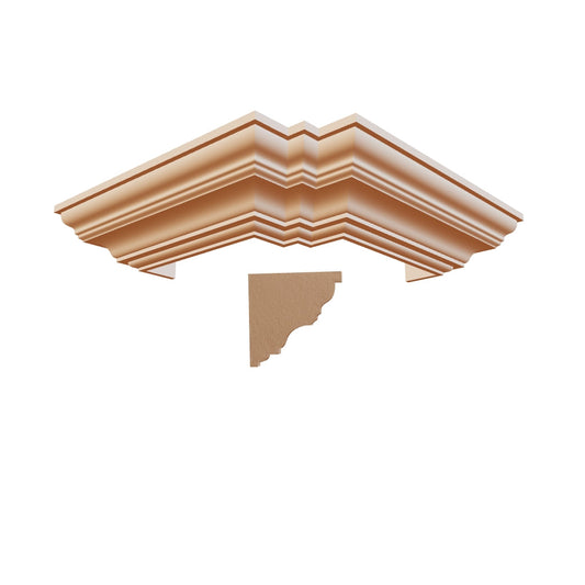 Profil decorativ din polistiren pentru tavan, ștaublat și capite TRIMINNO-CES0009, folosit ca si solbanc sau cornisa de dimensiuni 110x110x2000