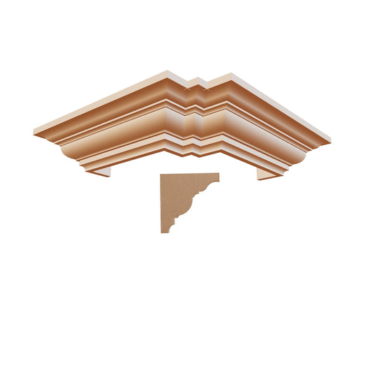 Profil decorativ din polistiren pentru  tavan, ștaublat și capitel TRIMINNO-CES0015, folosit ca si solbanc sau cornisa de dimensiuni 110x110x2000