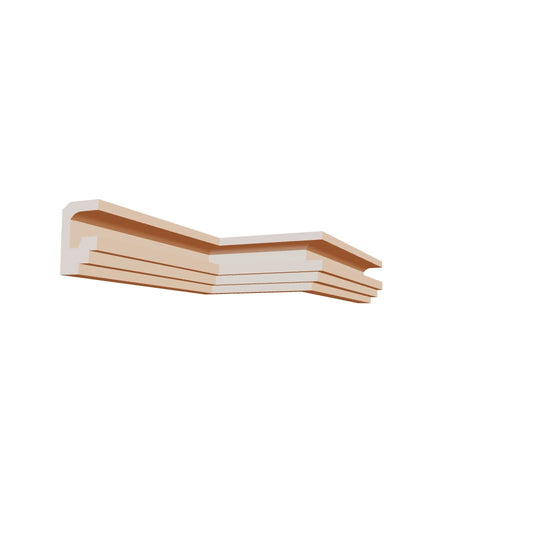 Profil Decorativ din Polistiren pentru Tavane de Interior CIL0025, folosit ca si cornisa pentru Bandă  LED de dimensiuni 100x60x2000