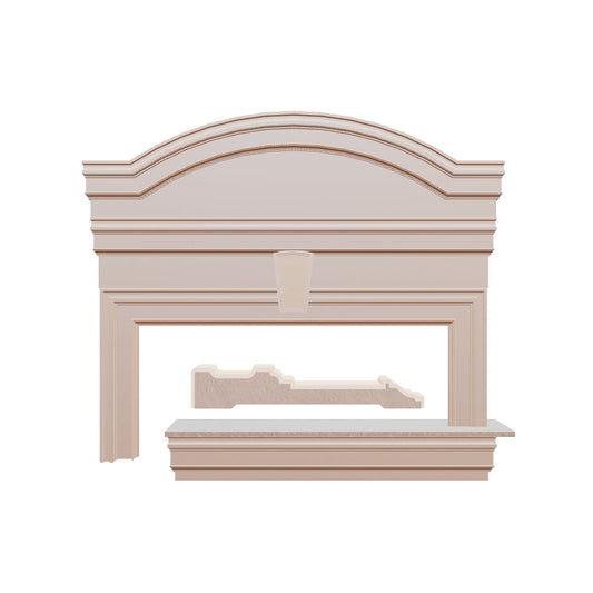 Profil decorativ din polistiren pentru geamuri si usi TRIMINNO-A0026, folosit  ca si ancadrament,solbanc sau cornisa de dimensiuni 25x142x2000