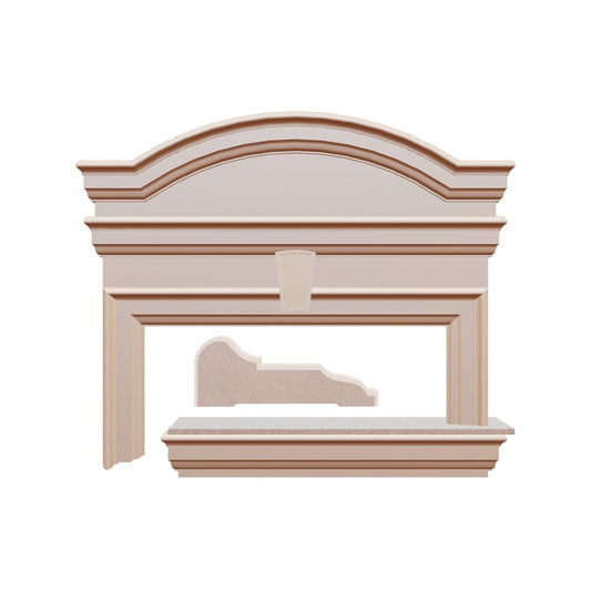 Profil decorativ din polistiren pentru geamuri si usi TRIMINNO-F0004, folosit  ca si ancadrament,solbanc sau cornisa de dimensiuni 56x150x2000