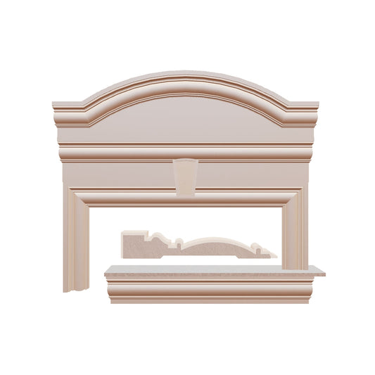 Profil decorativ din polistiren pentru geamuri si usi TRIMINNO-S0002, folosit  ca si ancadrament,solbanc sau cornisa de dimensiuni 25x152x2000
